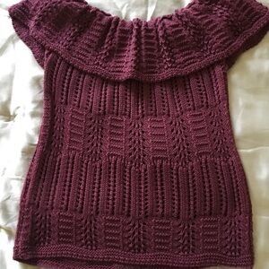 Knit off the shoulder top